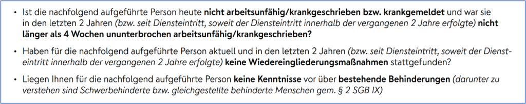 Vereinfachte Gesundheitsprüfung der bBU, betriebliche Berufsunfähigkeitsversicherung