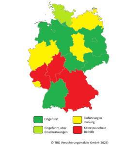 Pauschale Beihilfe, Krankenversicherung in Deutschland