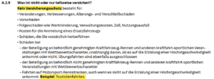 Ausschluss der HUK in der Kasko bei Touristenfahrt